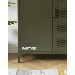 Buffet PANTONE métal vert olive 2 portes 75cm