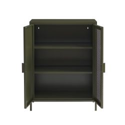 Buffet PANTONE métal vert olive 2 portes 75cm