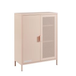 Buffet PANTONE métal rose blush 2 portes 75cm