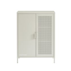 Buffet PANTONE métal beige sable 2 portes 75cm