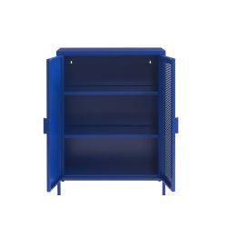 Buffet PANTONE métal bleu électrique 2 portes 75cm