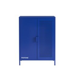 Buffet PANTONE métal bleu électrique 2 portes 75cm