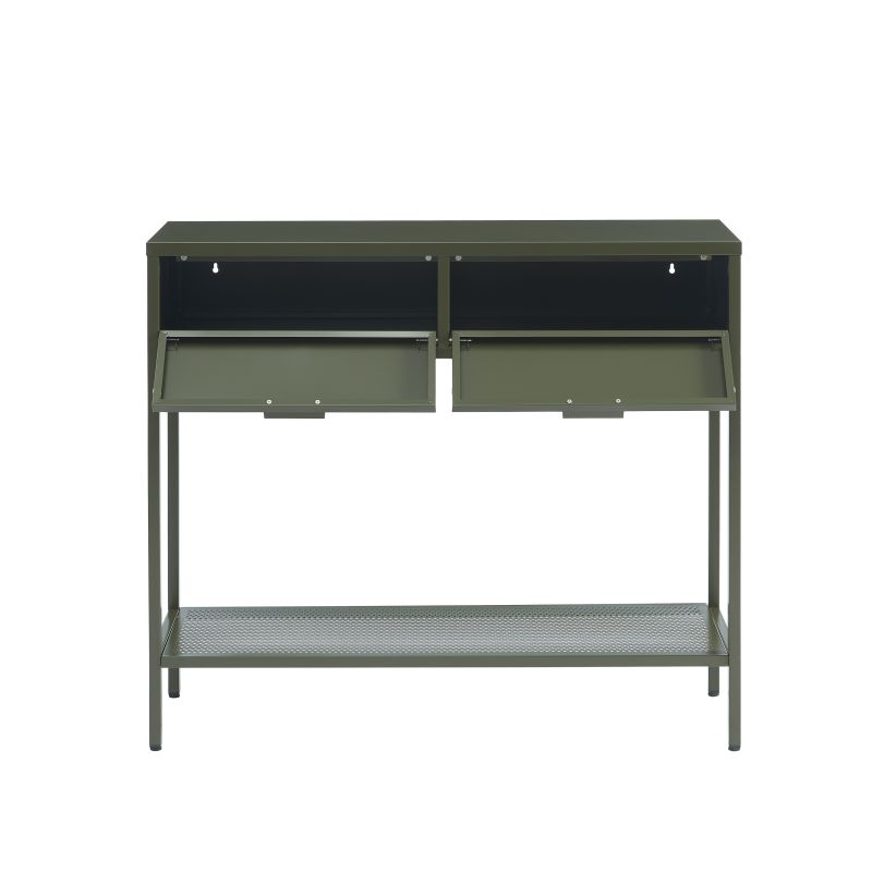 Console PANTONEmétal vert olive foncé 100cm