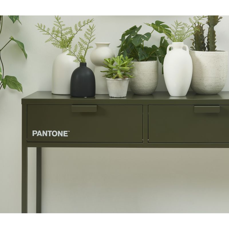 Console PANTONEmétal vert olive foncé 100cm