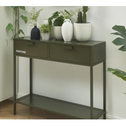 Console PANTONEmétal vert olive foncé 100cm