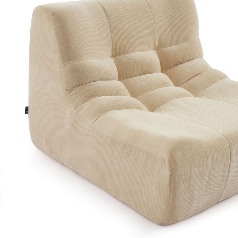 Chauffeuse JANIS modulable 1 place velours beige