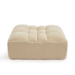 Pouf JANIS modulable 1 place velours beige