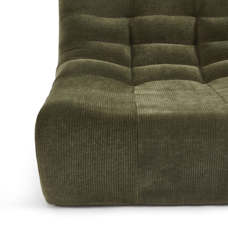 Chauffeuse JANIS modulable 1 place velours vert