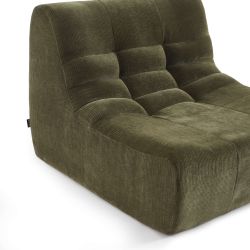 Chauffeuse JANIS modulable 1 place velours vert