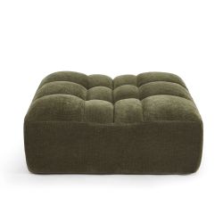 Pouf JANIS modulable 1 place velours vert