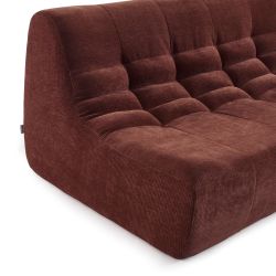 Banquette JANIS modulable 2 places velours bordeaux
