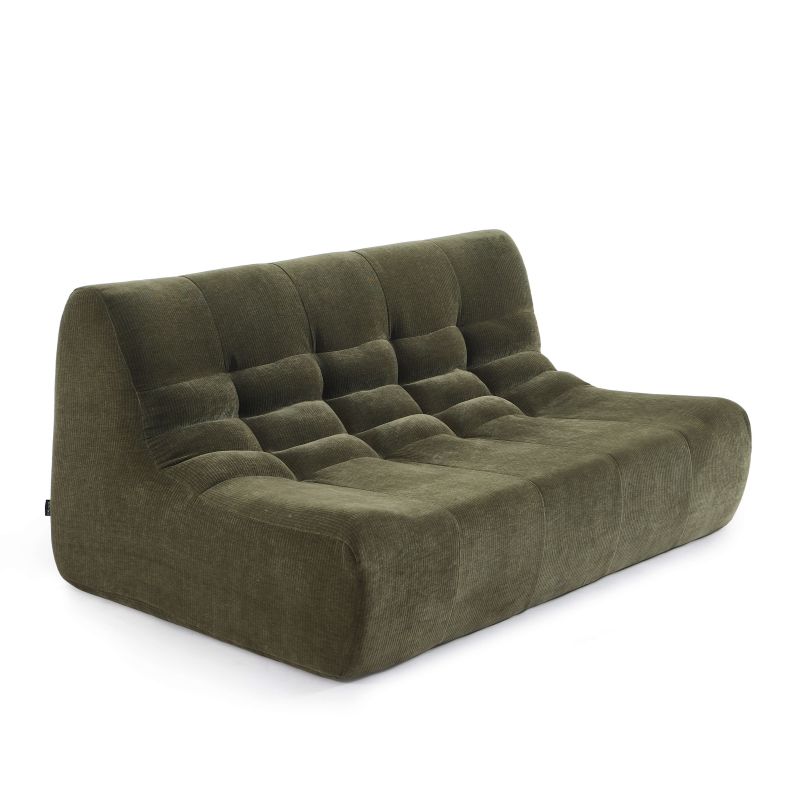 Banquette JANIS modulable 2 places velours vert