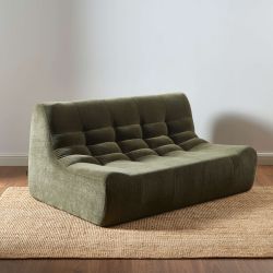 Banquette JANIS modulable 2 places velours vert