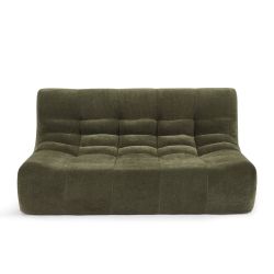 Banquette JANIS modulable 2 places velours vert