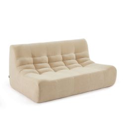 Banquette JANIS modulable 2 places velours beige