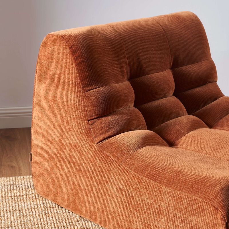 Chauffeuse JANIS modulable 1 place velours terracotta