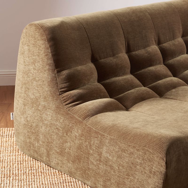 Banquette JANIS modulable 2 places velours marron