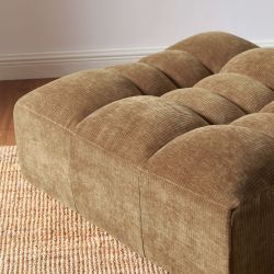 Pouf JANIS modulable 1 place velours marron