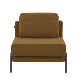 Fauteuil convertible NIO 1 place tissu marron