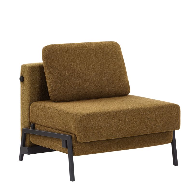 Fauteuil convertible NIO 1 place tissu marron