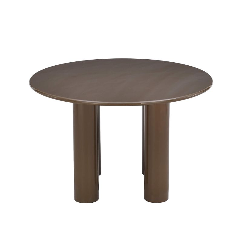Table de séjour ronde NORI laquée brillante verte 120cm