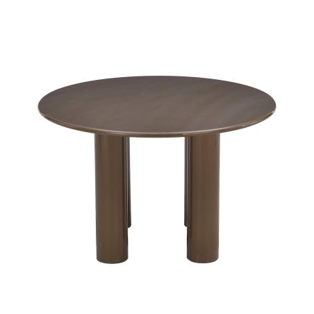 Table de séjour ronde NORI laquée brillante verte 120cm