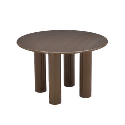 Table de séjour ronde NORI laquée brillante verte 120cm