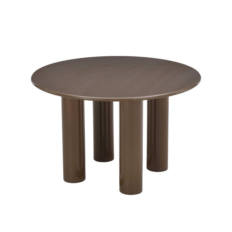 Table de séjour ronde NORI laquée brillante verte 120cm