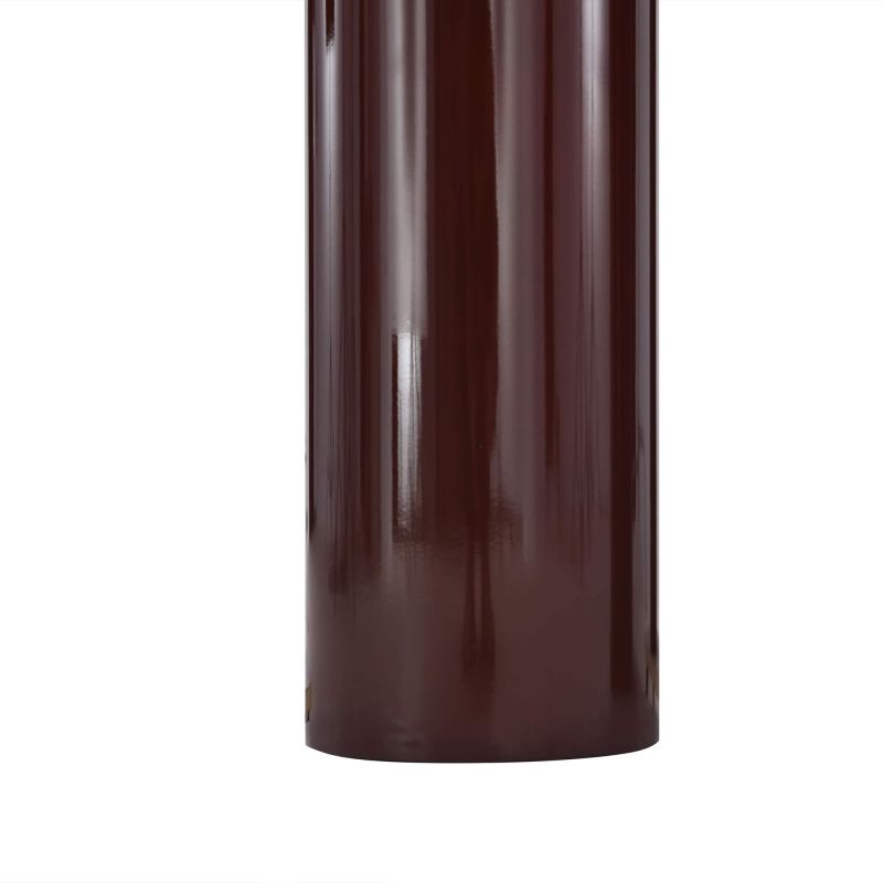 Table de séjour ronde NORI laquée brillante marron 120cm