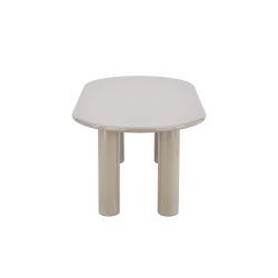 Table de séjour NORI laquée brillante beige 200cm