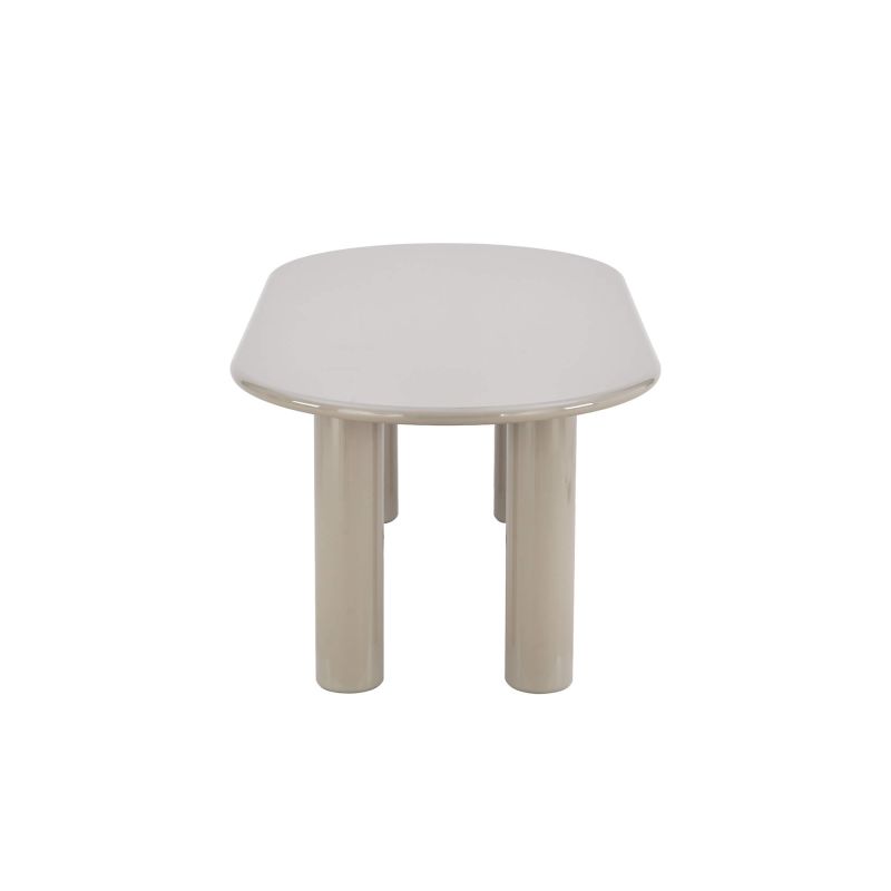 Table de séjour NORI laquée brillante beige 200cm