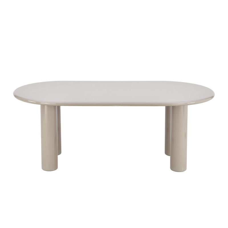 Table de séjour NORI laquée brillante beige 200cm