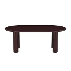 Table de séjour NORI laquée brillante marron 200cm
