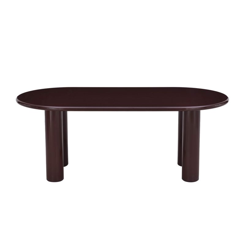 Table de séjour NORI laquée brillante marron 200cm