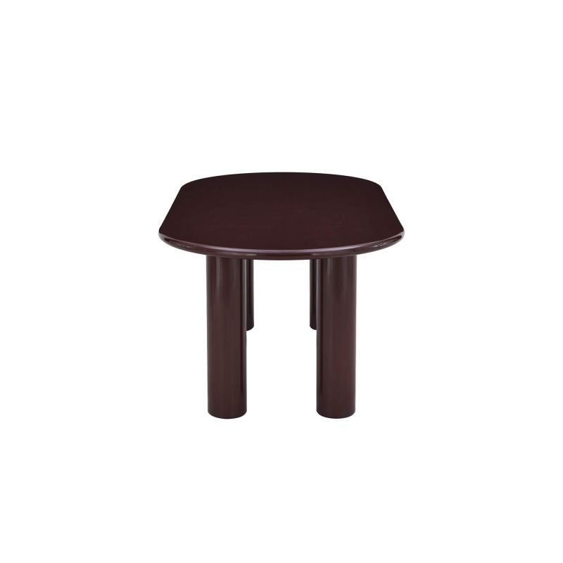 Table de séjour NORI laquée brillante marron 200cm