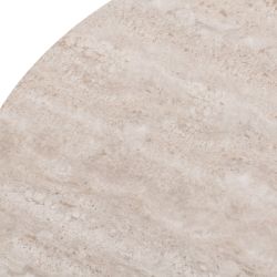 Table basse LOFA placage noyer et plateau céramique effet travertin 60cm