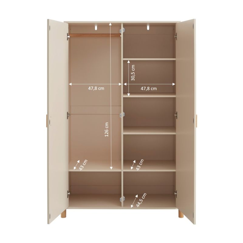 Armoire enfant ILIO beige 2 portes