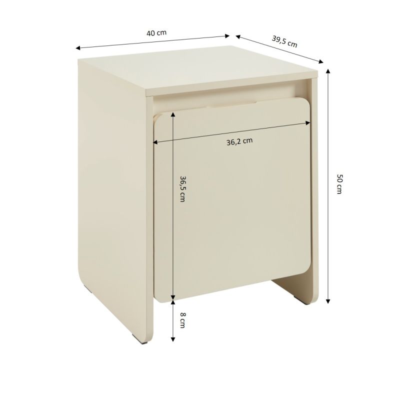 Table de chevet AKKA beige