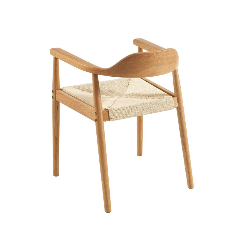 Lot de 2 chaises MARTIE chêne massif et corde