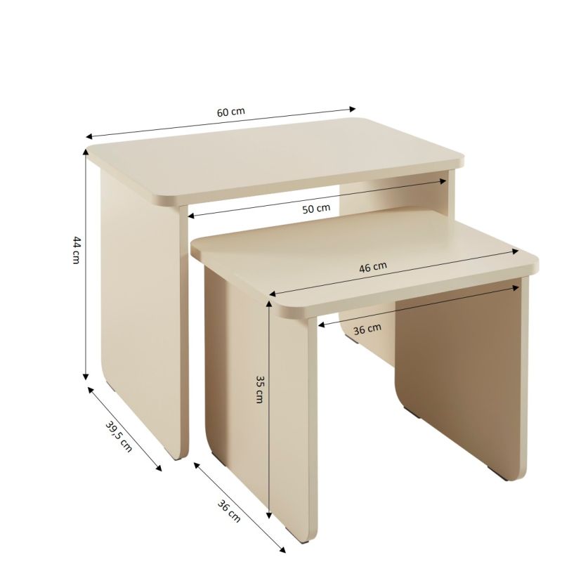 Tables basses gigognes AKKA beige