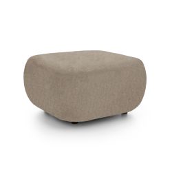 Pouf CARLOTTA tissu bouclette taupe