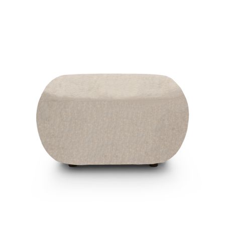 Pouf CARLOTTA tissu bouclette grège