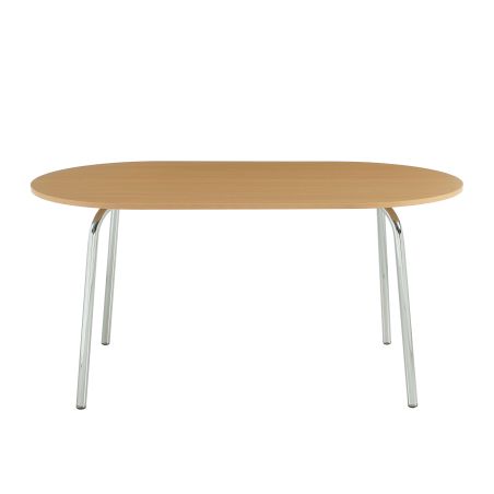 Table à manger VASSI effet chêne 160 cm