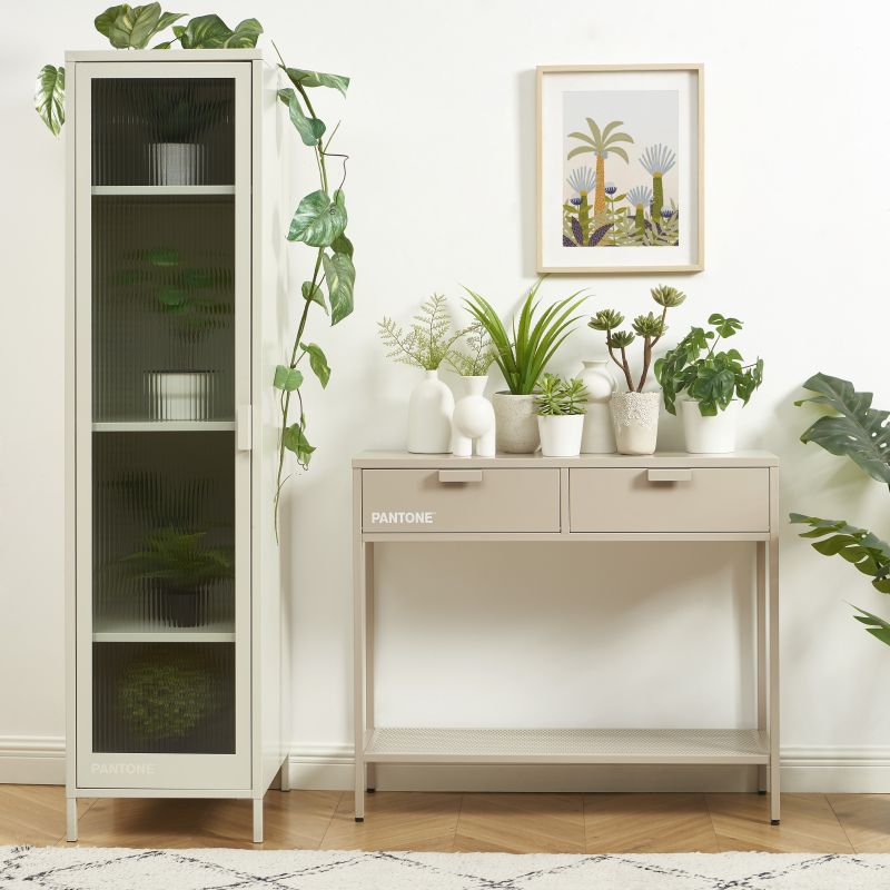 Console PANTONE métal taupe 100cm