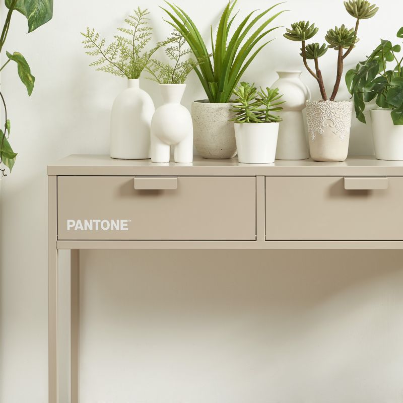 Console PANTONE métal taupe 100cm