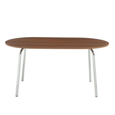 Table à manger VASSI effet noyer 160 cm