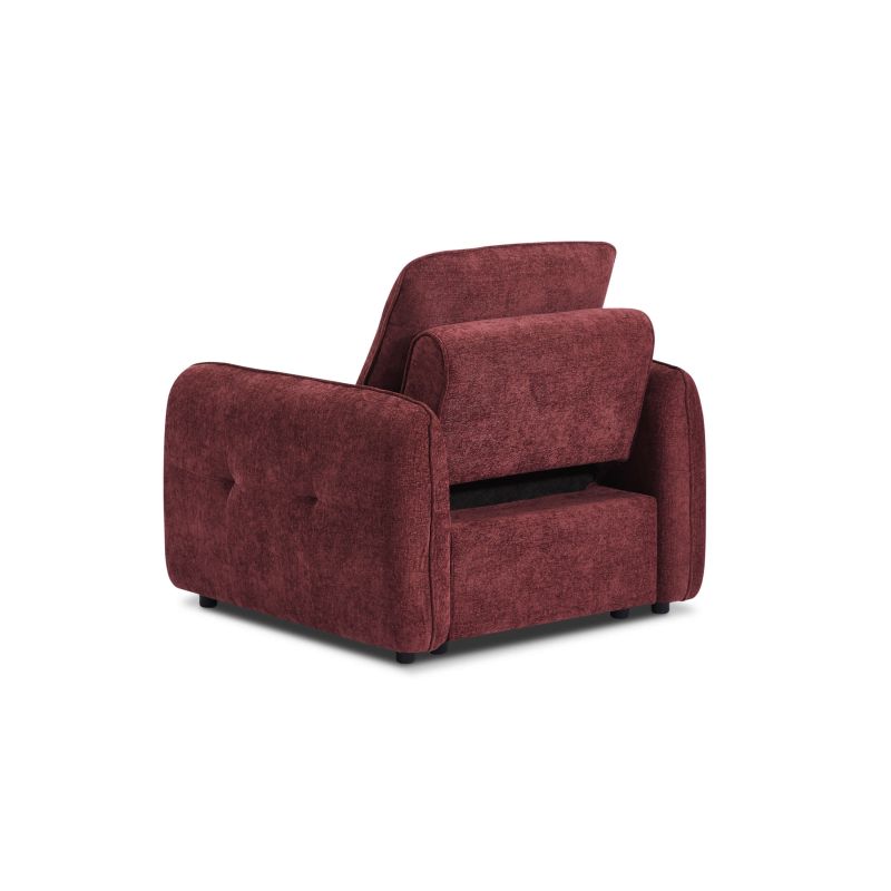 Fauteuil IMPA convertible tissu rouge 1 place