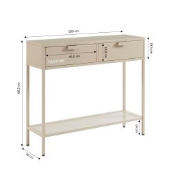 Console PANTONE métal taupe 100cm