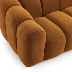 Canapé SUNNY 3 places tissu tweed bronze