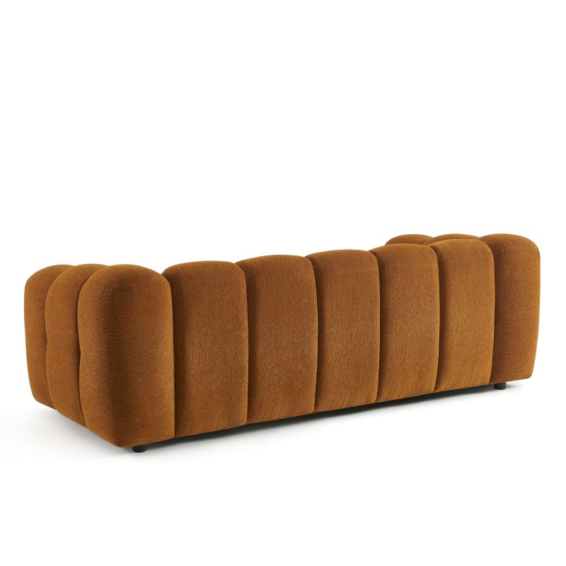 Canapé SUNNY 3 places tissu tweed bronze